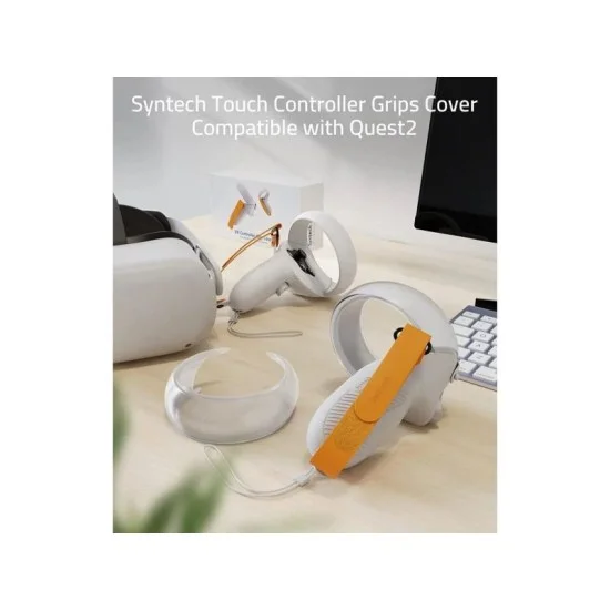 Syntech Vr Touch Controller Grips Cover Compatible With Meta/Oculus Quest - White